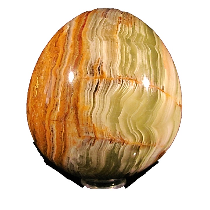 Яйце от полускъпоценни камъни Minerals Rainbow, Оникс , 15/10 см