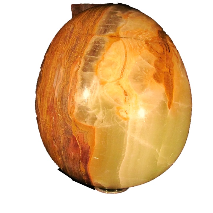 Яйце от полускъпоценни камъни Minerals Rainbow, Оникс 1, 20/12,5 см