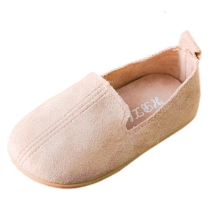 Balerini tip piele intoarsa, Crem