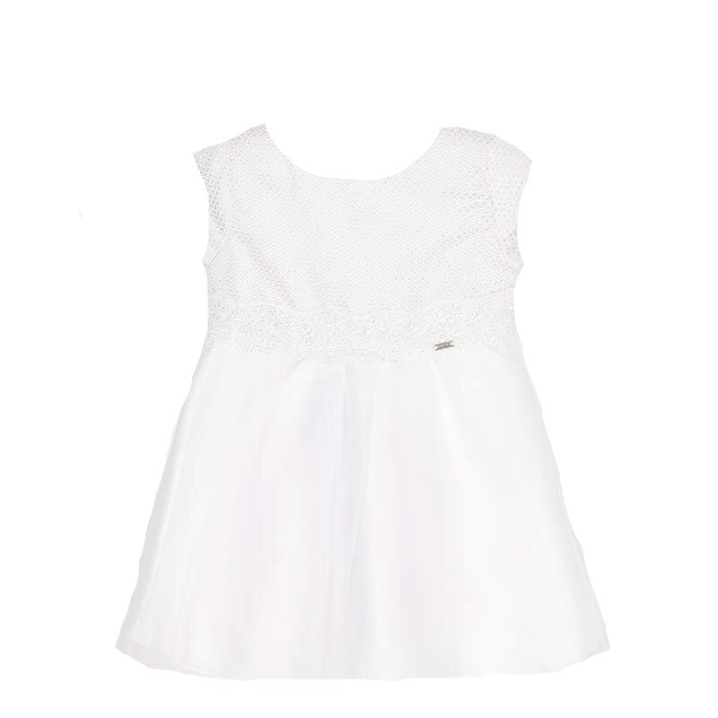 Rochie de petrecere mini fetita Mayoral 3911PV19NA, Natur, 4 ani