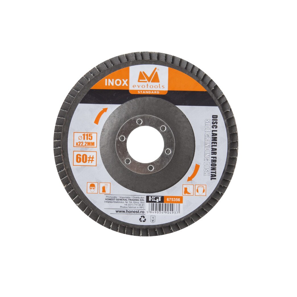 Disc Lamelar Frontal Inox Diametru 125mm, Granulatie 100