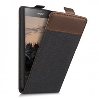Husa Sony xperia z5 compact, textil, maro, 37930.73