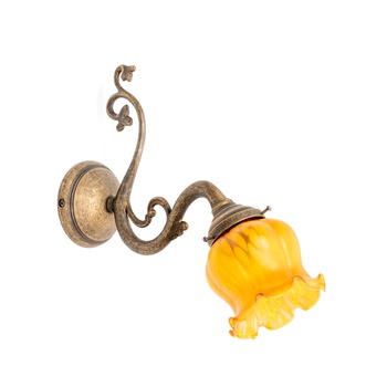 Aplica de Perete 1 Bec Poli , Vintage / Retro , Alama , Culoare Bronz Antichizat Br-090 Abj-001 Aplica de Perete 1 Bec Poli , Vintage / Retro , Alama , Culoare Bronz Antichizat Br-090 Abj-001