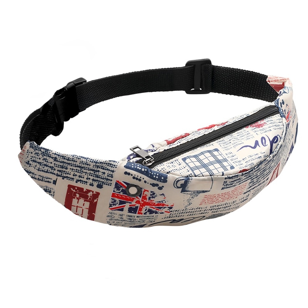 Borseta casual din fas, unisex, crem, model vintage London, cu orificiu pentru casti