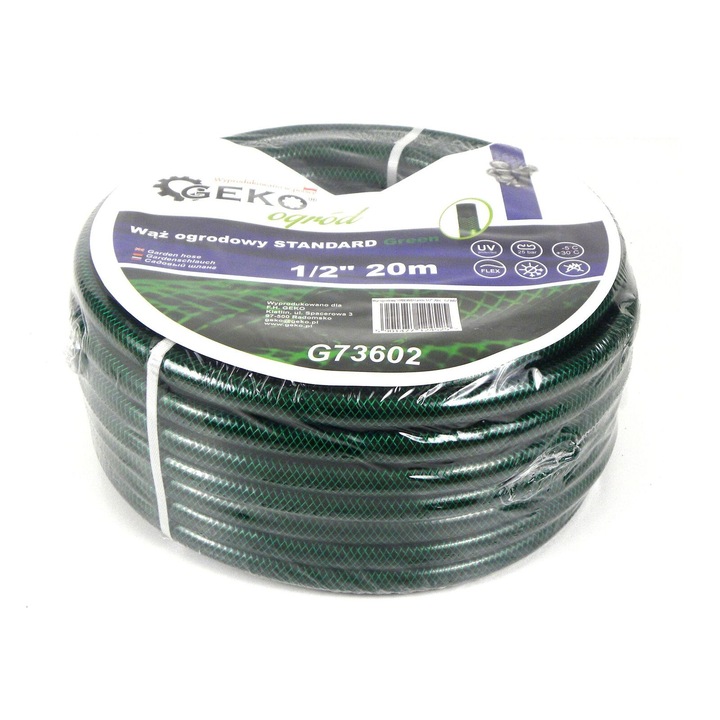 GEKO, G73602 Kerti tömlő, STANDARD, Green 1/2 "20m