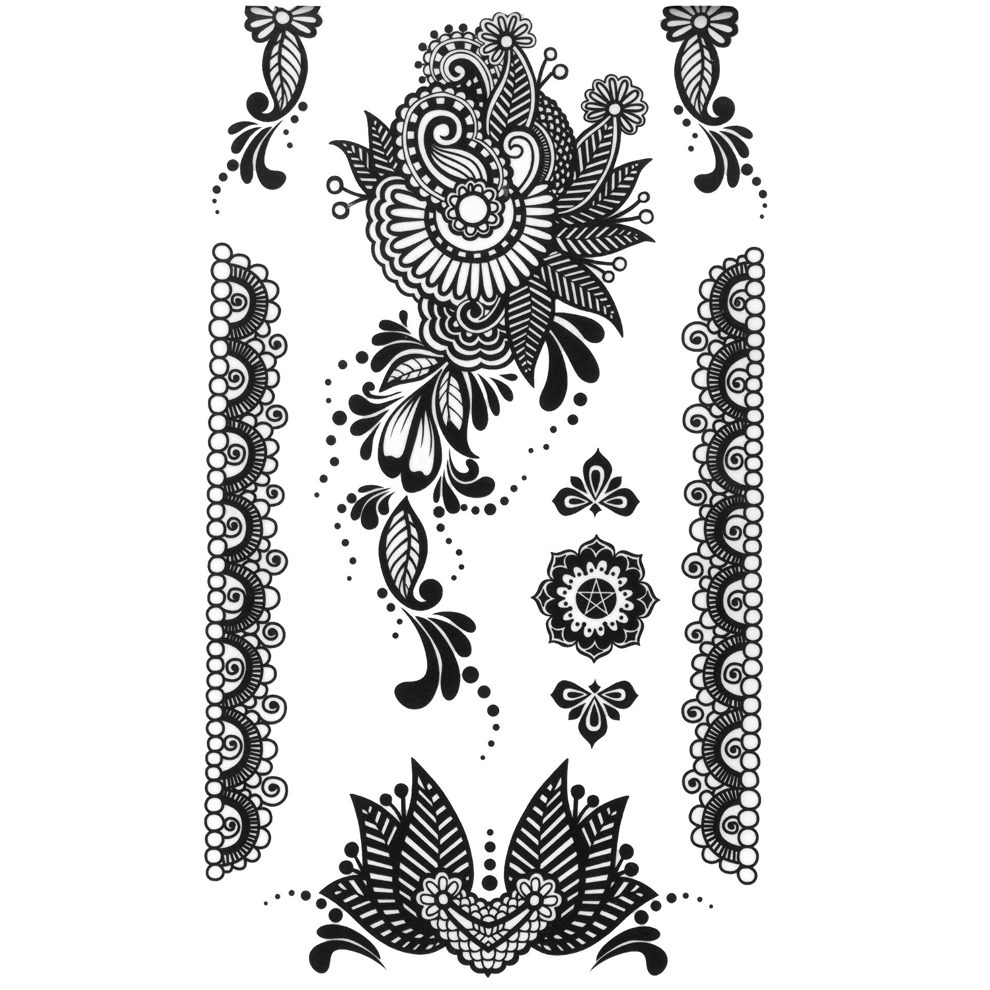 Tatuaj temporar -petale- 10x17cm