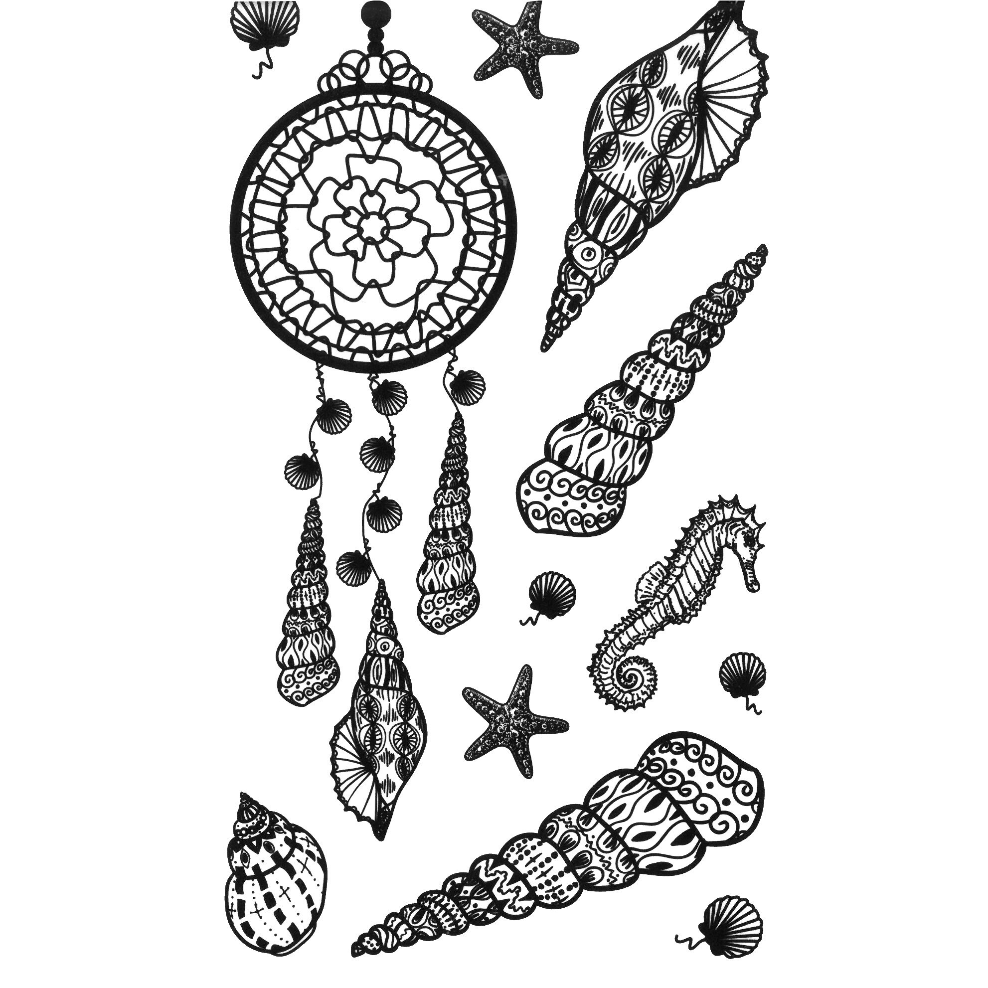 Tatuaj temporar -scoici- 10x17cm