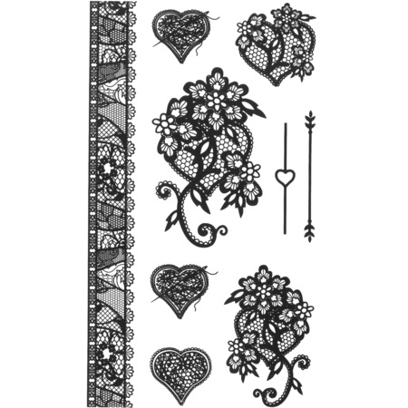 Tatuaj Temporar Inimioare 10x17cm Emag Ro