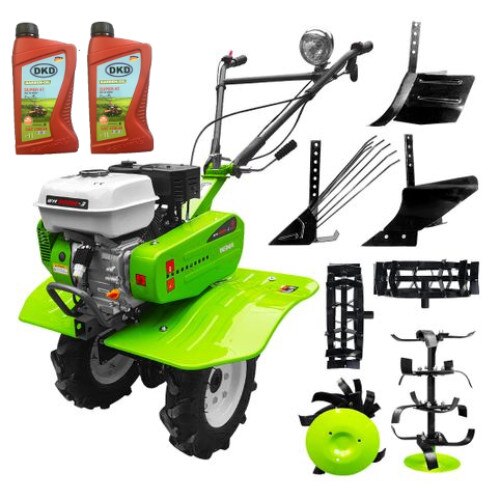 Pachet motosapa Weima WM 900 cu motor de 7 CP, benzina, freze cu latime 80-100 cm,roti cauciuc, roti metal, plug arat, rarita reglabila, plug cartofi + CADOU 1L Ulei motor + 1l ulei transmisie