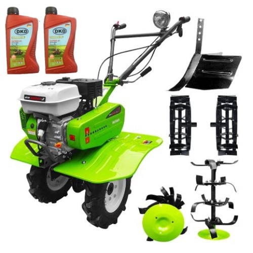 Pachet motosapa Weima WM 900 cu motor de 7 CP, benzina, freze cu latime 80-100 cm,roti cauciuc, roti metal, rarita reglabila + CADOU 1L Ulei motor + 1l ulei transmisie