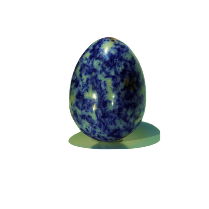 Яйце от полускъпоценни камъни Minerals Rainbow, Содалит, 4/3 см