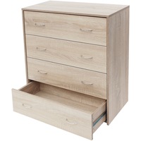 Comoda cu 4 sertare, vidaXL, maro, 60 x 30,5 x 71 cm
