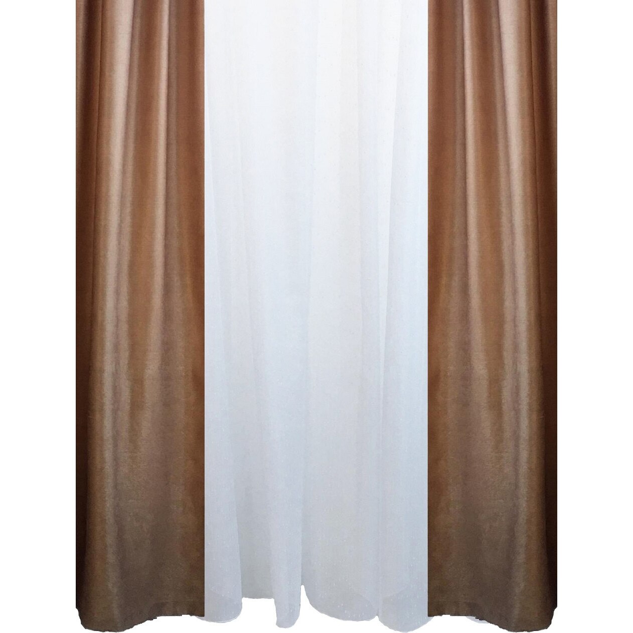 Set doua draperii si perdea Cognac Cream by Liz Line-SDP20