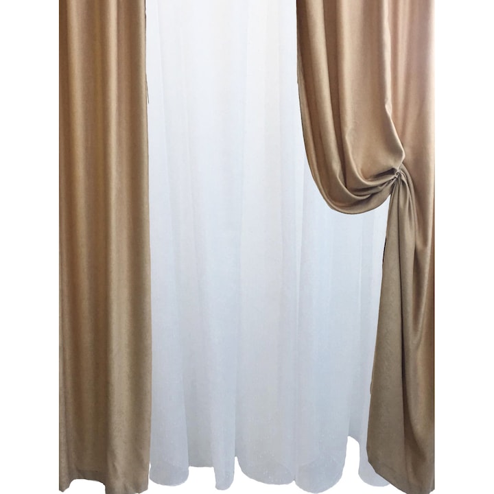 Set doua draperii si perdea Coffee Milk by Liz Line-SDP18
