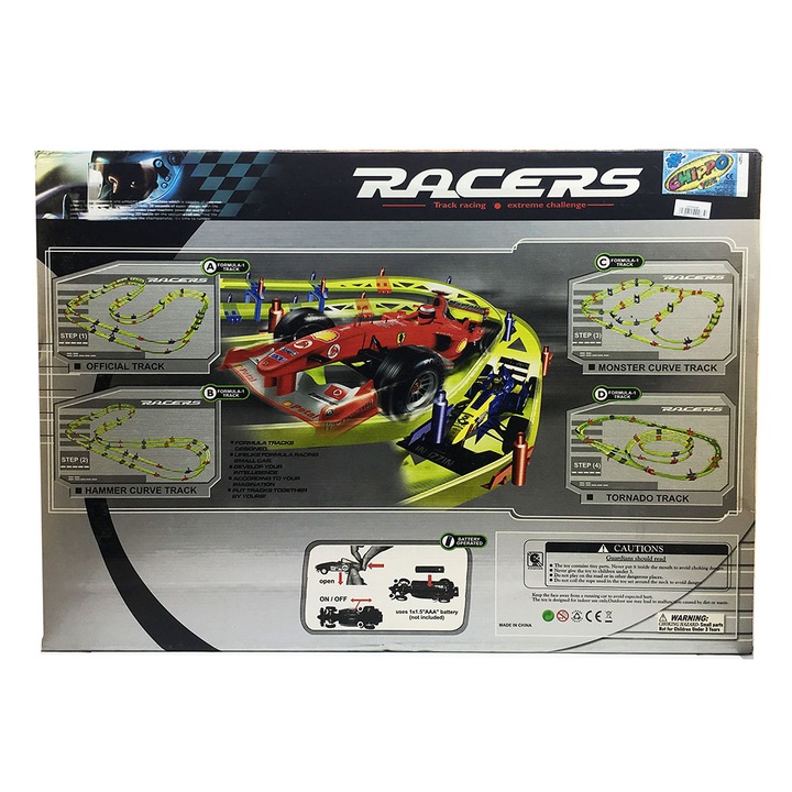 Set de joaca masinute Track Racers, Chippo, 1184 cm