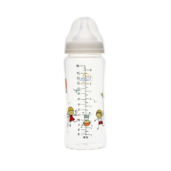 Biberon Minut Baby, sticla borosilicat, gat larg, 300 ml, 3+ Biberon Minut Baby, sticla borosilicat, gat larg, 300 ml, 3+