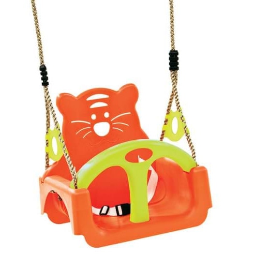 Leagan copii KBT Trix, centura de siguranta, inaltime sfoara reglabila, portocaliu cu verde, MGC