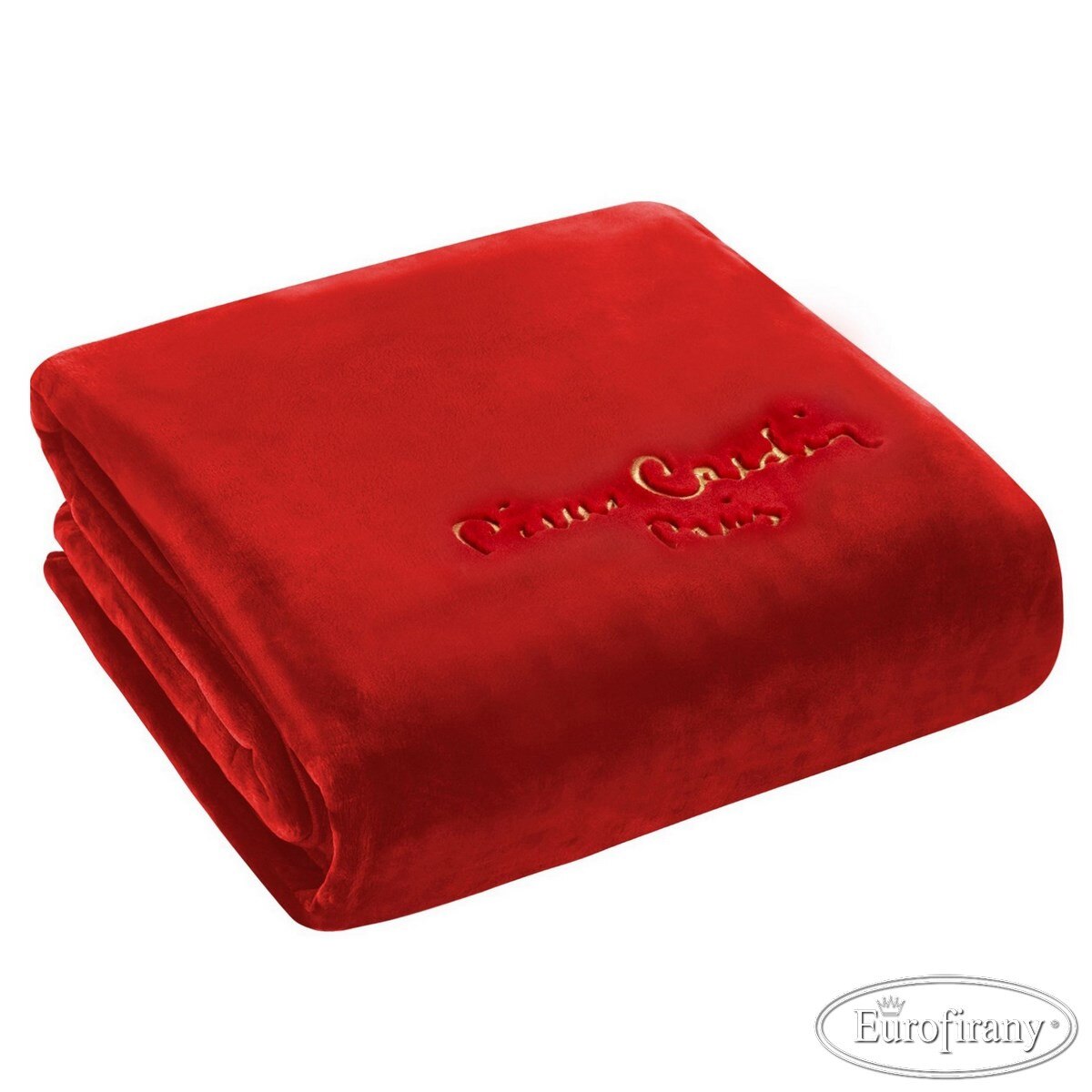 Cuvertura Eurofirany, Clara Pierre Cardin, 220 x 240 cm, Acrilic/Poliester, Rosu