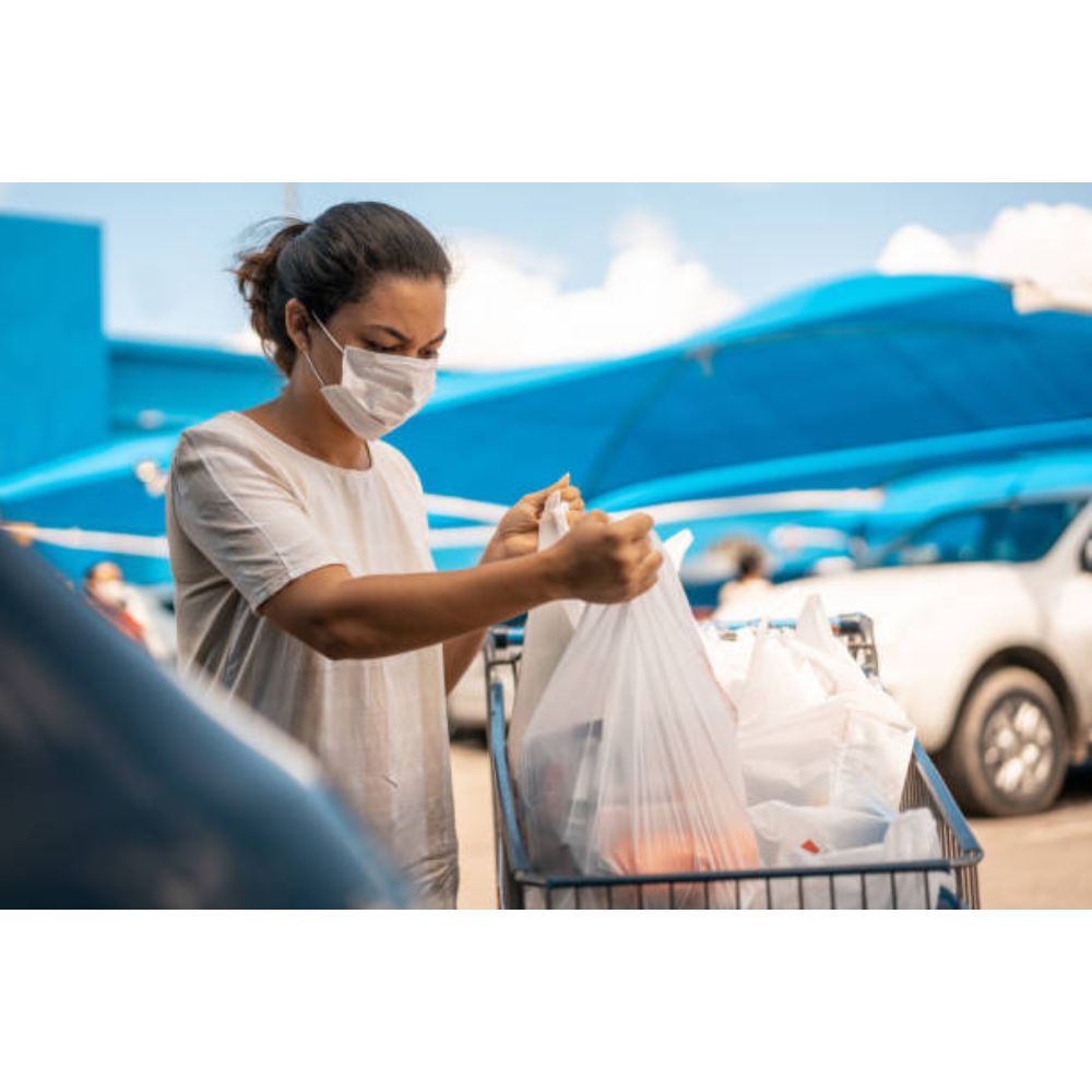 Set 500 de Pungi Biodegradabile BrandPaper, 30x9x60 cm, Albe