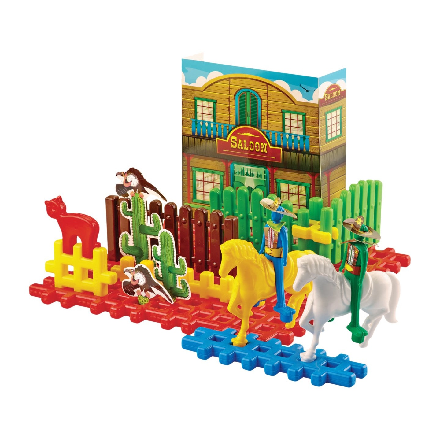 Set constructii vafe 16 piese Wild West