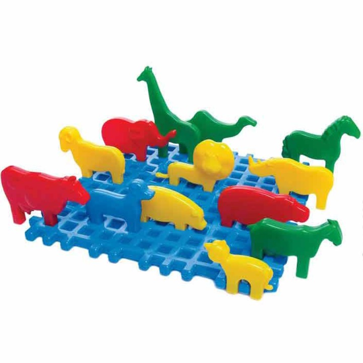 Jucarie set constructii vafe 14 piese Mini zoo