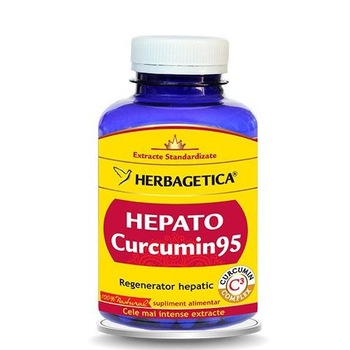 Hepato Curcumin95, 120 capsule, Herbagetica Hepato Curcumin95, 120 capsule, Herbagetica