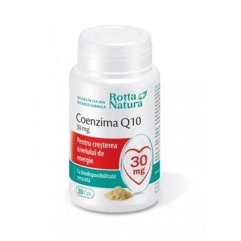 Coenzima Q10, 30 mg, 30 capsule, Rotta Natura Coenzima Q10, 30 mg, 30 capsule, Rotta Natura