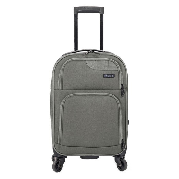 Troler Cabina, Poliester, 4 Roti BENZI, BZ 5381 - 55 cm, Gri