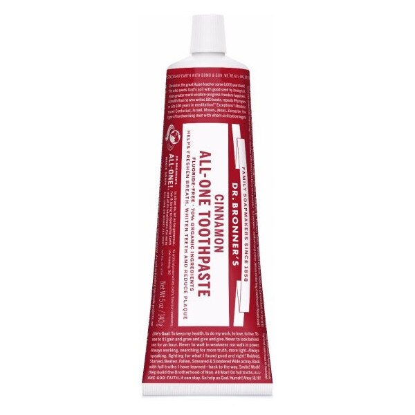 Pasta de dinti organica fara fluor cu aroma de scortisoara Dr. Bronner's 140 g