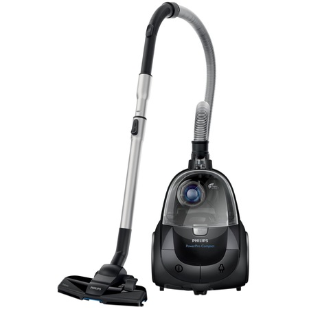 Aspirator fara sac Philips Power Pro Compact FC8478/91, 1.5 l, Tub telescopic metalic, 1500 W, EPA 10, Negru