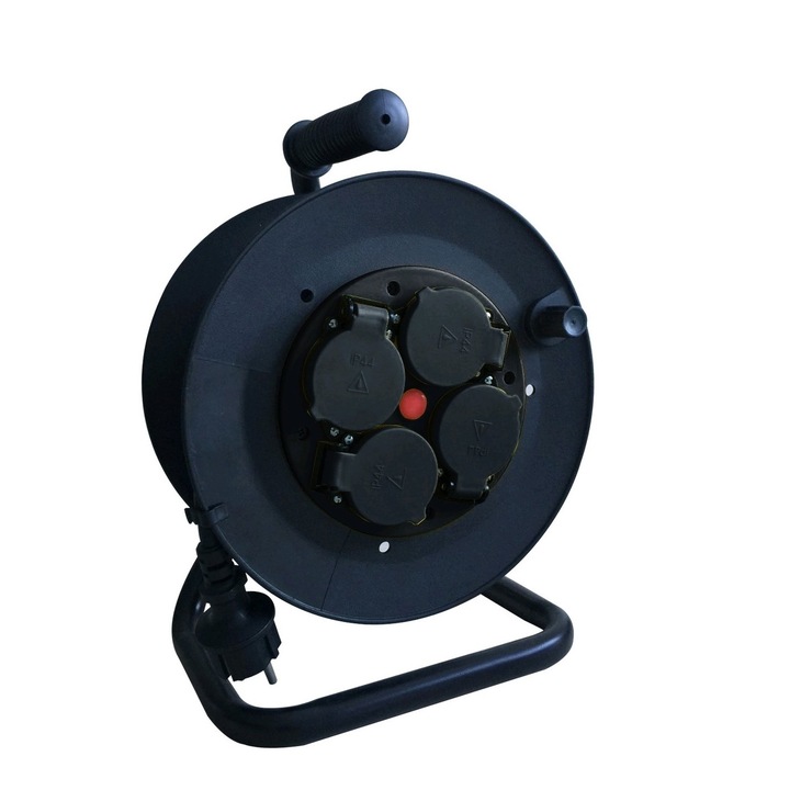 Удължителна макара IP44, 4 щепсела, 35m 3680W 250V 3x1.5mm2, за външно приложение