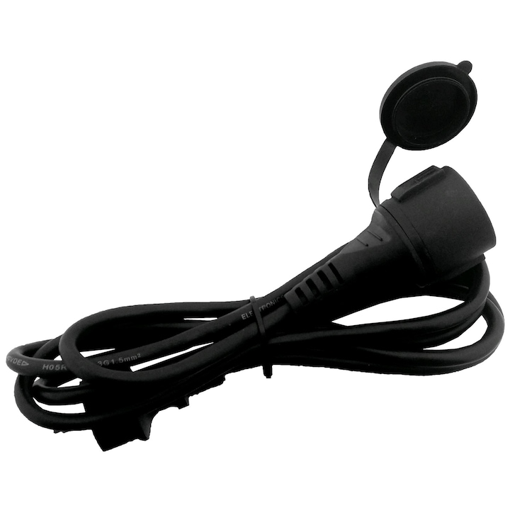 Външен удължител ENTAC, С капак, IP44, 5 м, 3x1.5 мм2