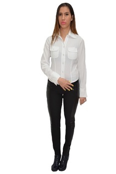 Camasa de birou, buzunare aplicate, D&J Exclusive, Alb Camasa de birou, buzunare aplicate, D&J Exclusive, Alb