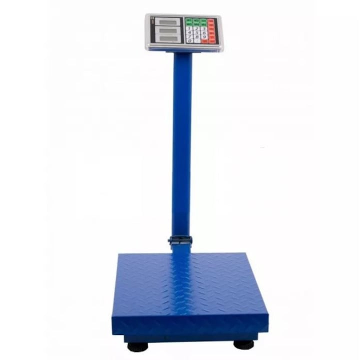 Cantar electronic cu platforma de 500 Kg cu brat pliabil, culoare albastru