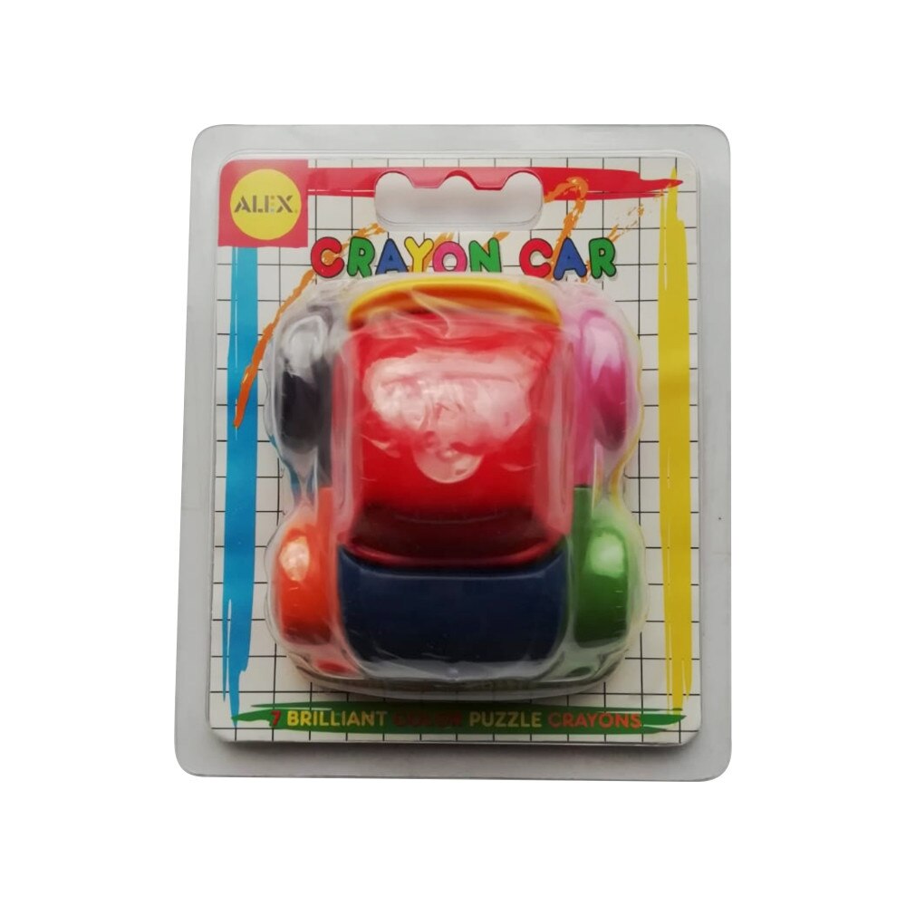 Creion-puzzle, multicolor, forma masina