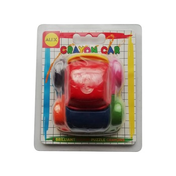 Creion-puzzle, multicolor, forma masina Creion-puzzle, multicolor, forma masina