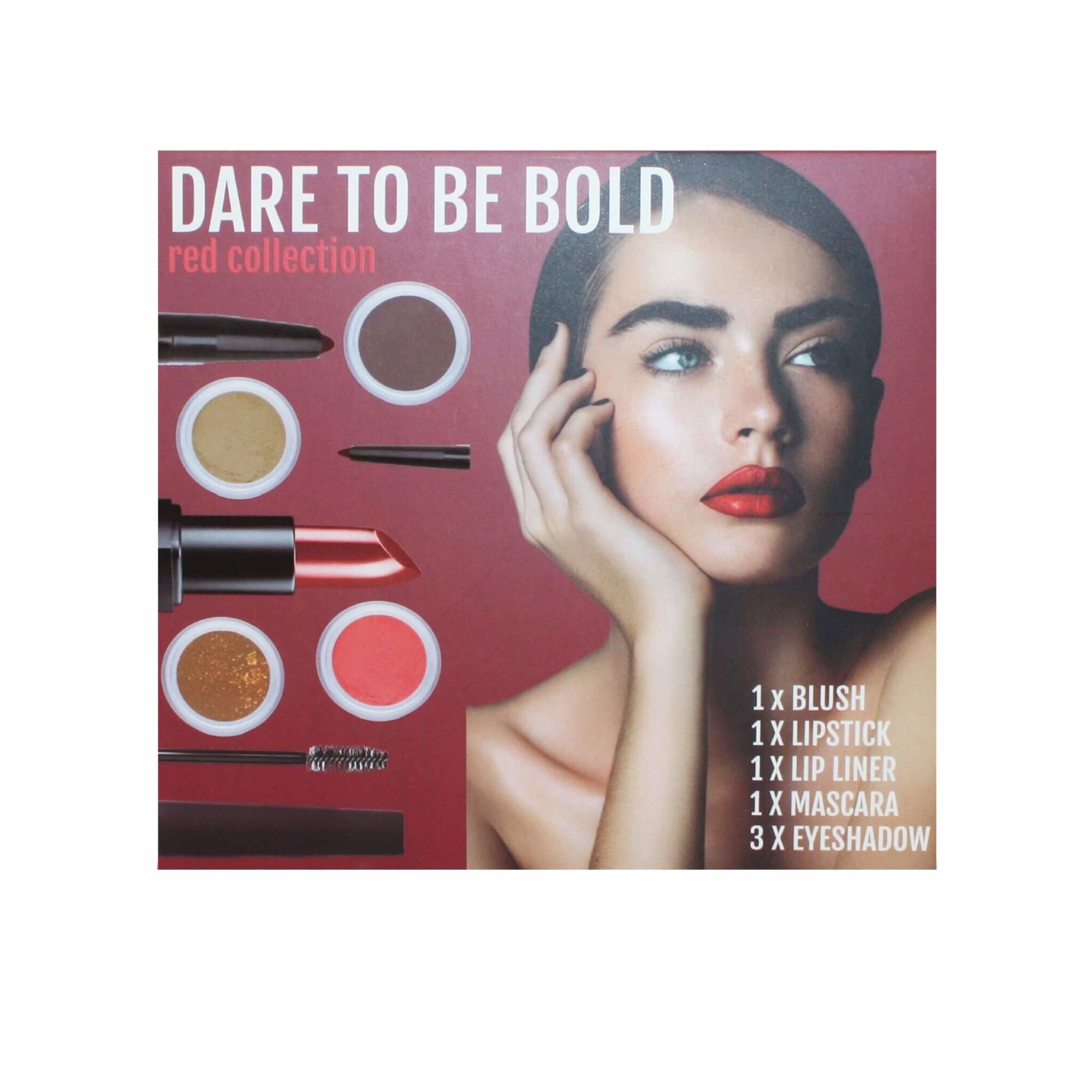 Set Machiaj 7 piese, Dare To Be:BOLD RED Collection CB&CO - ROSU