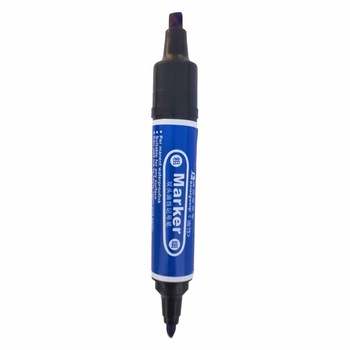 Marker permanent Vision cu doua capete, albastru Marker permanent Vision cu doua capete, albastru