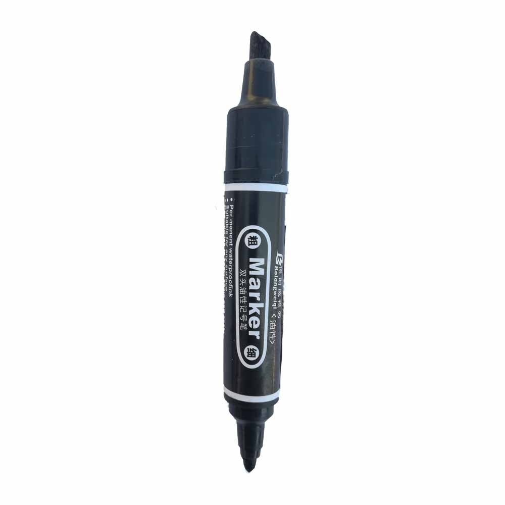 Marker permanent Vision cu doua capete, negru