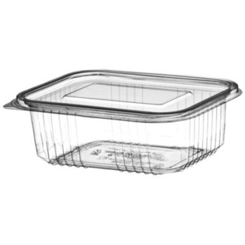 Set caserole pet, transparente, capac incorporat, 500 cc,100 buc/set Set caserole pet, transparente, capac incorporat, 500 cc,100 buc/set