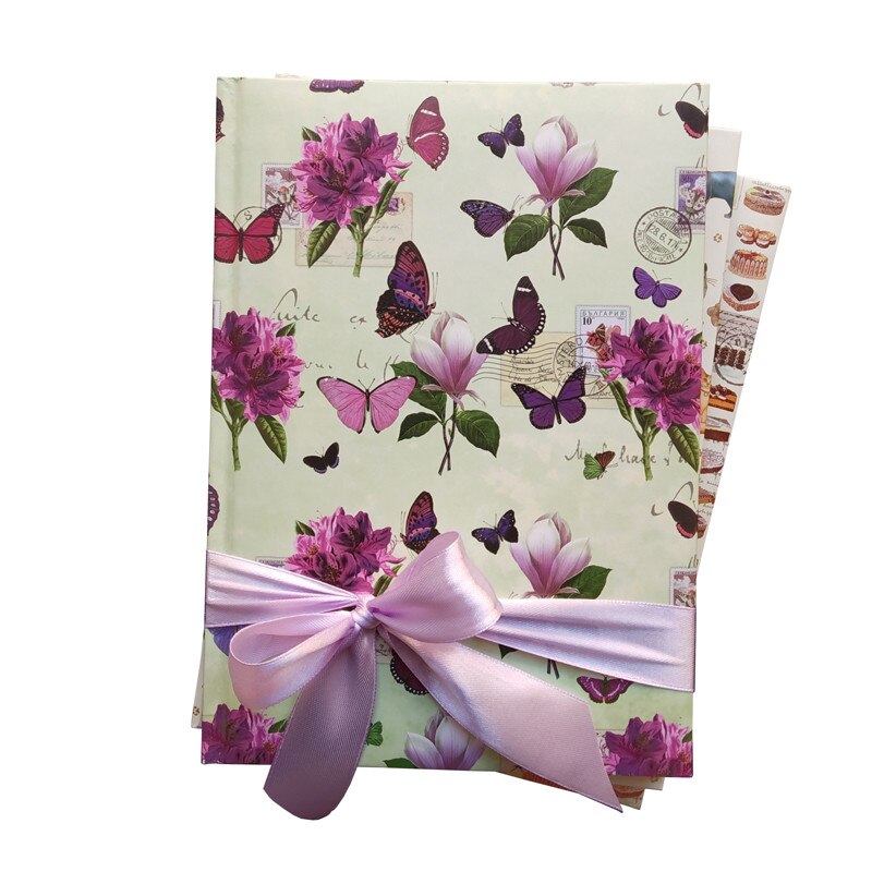 Set trei caiete A5, Quire, din hartie, Flori, Pisici si Prajituri