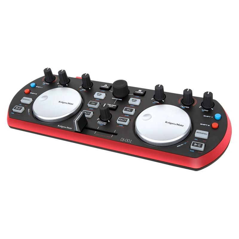 Consola de DJ KRUGER&MATZ, Jog-Wheels, Crossfader