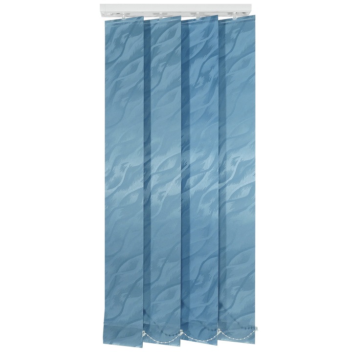 Jaluzele verticale 127mm, L260 x H260 cm, material Shadow 28, Bleu Perlat