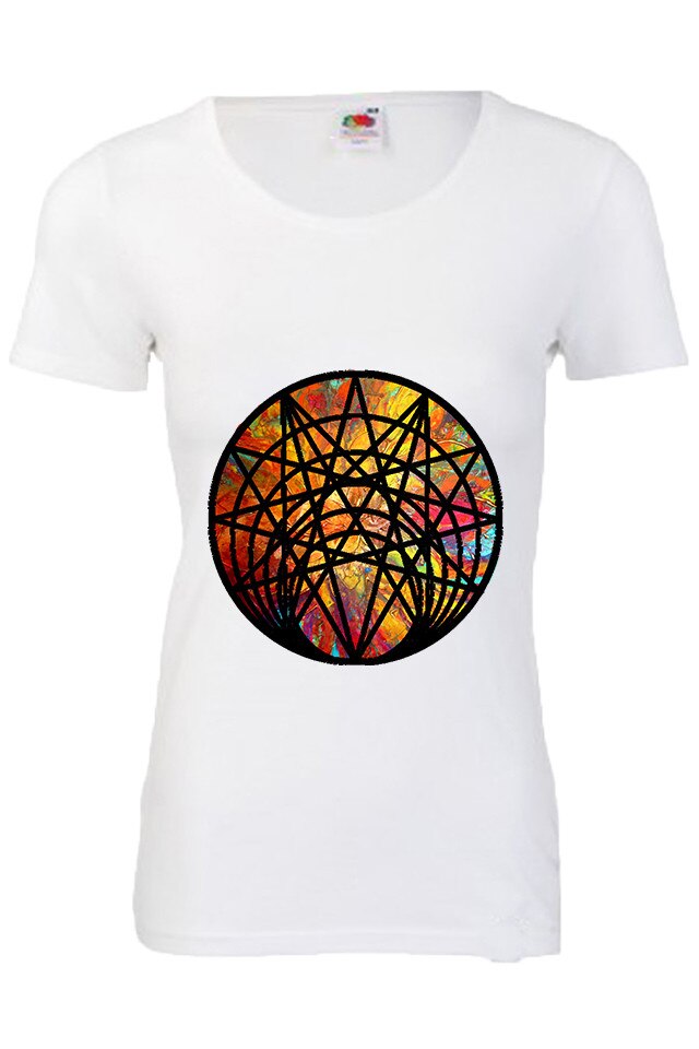 Tricou dama, CIRCLE ART Cadouri Urbane, Alb