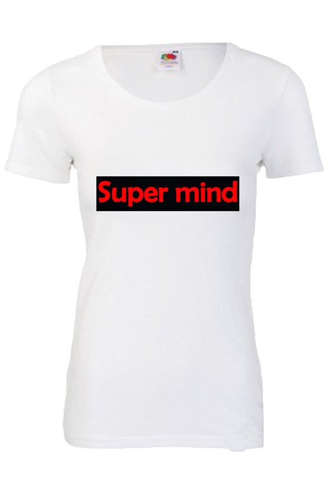 Tricou dama, SUPER MIND, Cadouri Urbane, Alb