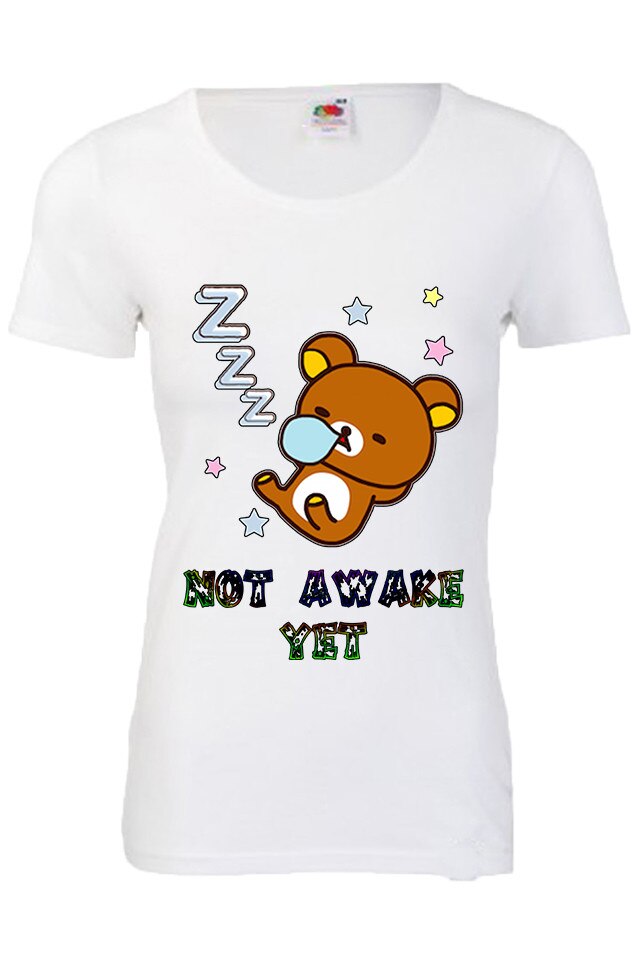 Tricou dama, NOT AWAKE YET, alb, Alb