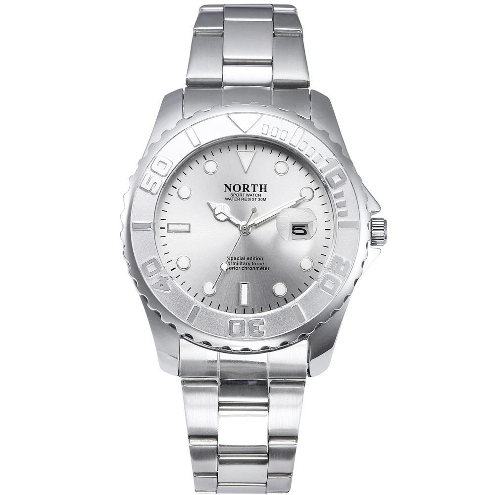 Ceas barbatesc North Xelor, Otel inoxidabil, Argintiu