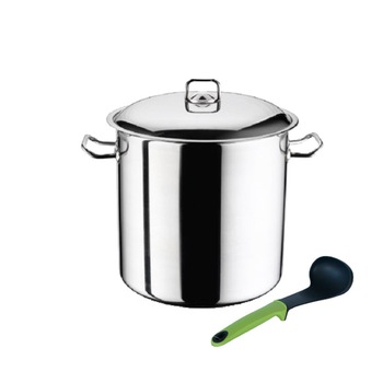 Oala cu capac adanca otel inoxidabil HASCEVHER GASTRO 21 litri cadou polonic Oala cu capac adanca otel inoxidabil HASCEVHER GASTRO 21 litri cadou polonic