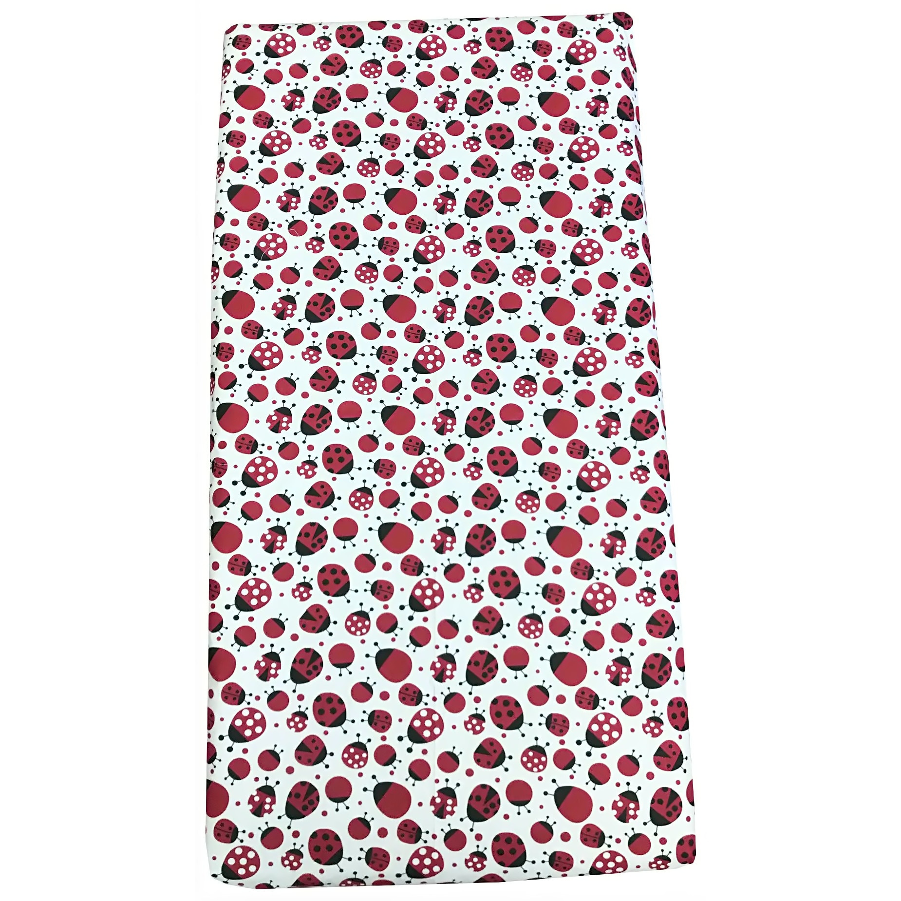 Cearsaf cu elastic roata pentru saltea 90x200 cm Deseda Buburuze rosu/negru