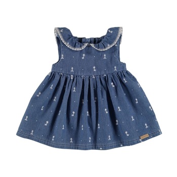 Rochie Mayoral cu bretele si guler pentru bebe fetita, Indigo Rochie Mayoral cu bretele si guler pentru bebe fetita, Indigo